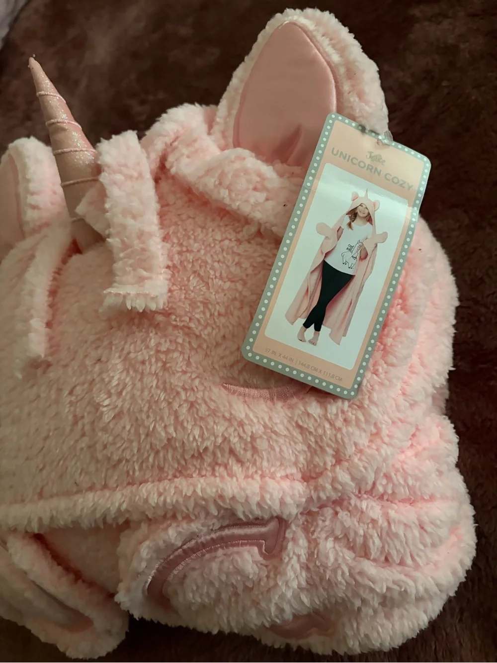 Justice Pink Unicorn Cozy Hooded Cape